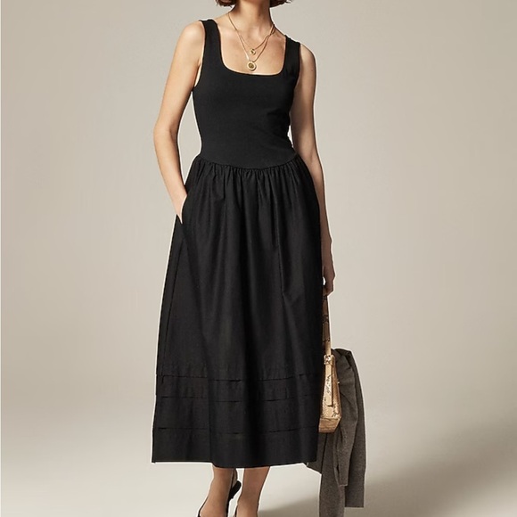 J crew Drop-waist mixy dress black - Picture 1 of 5